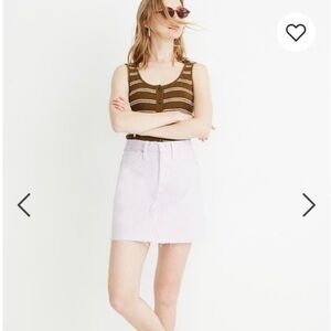 Lavender Madewell denim skirt